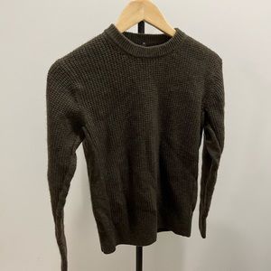 Army green knit sweater
